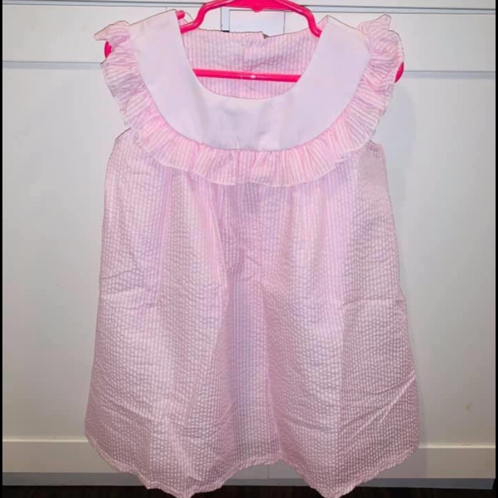3T Pink Seersucker Dress 👗